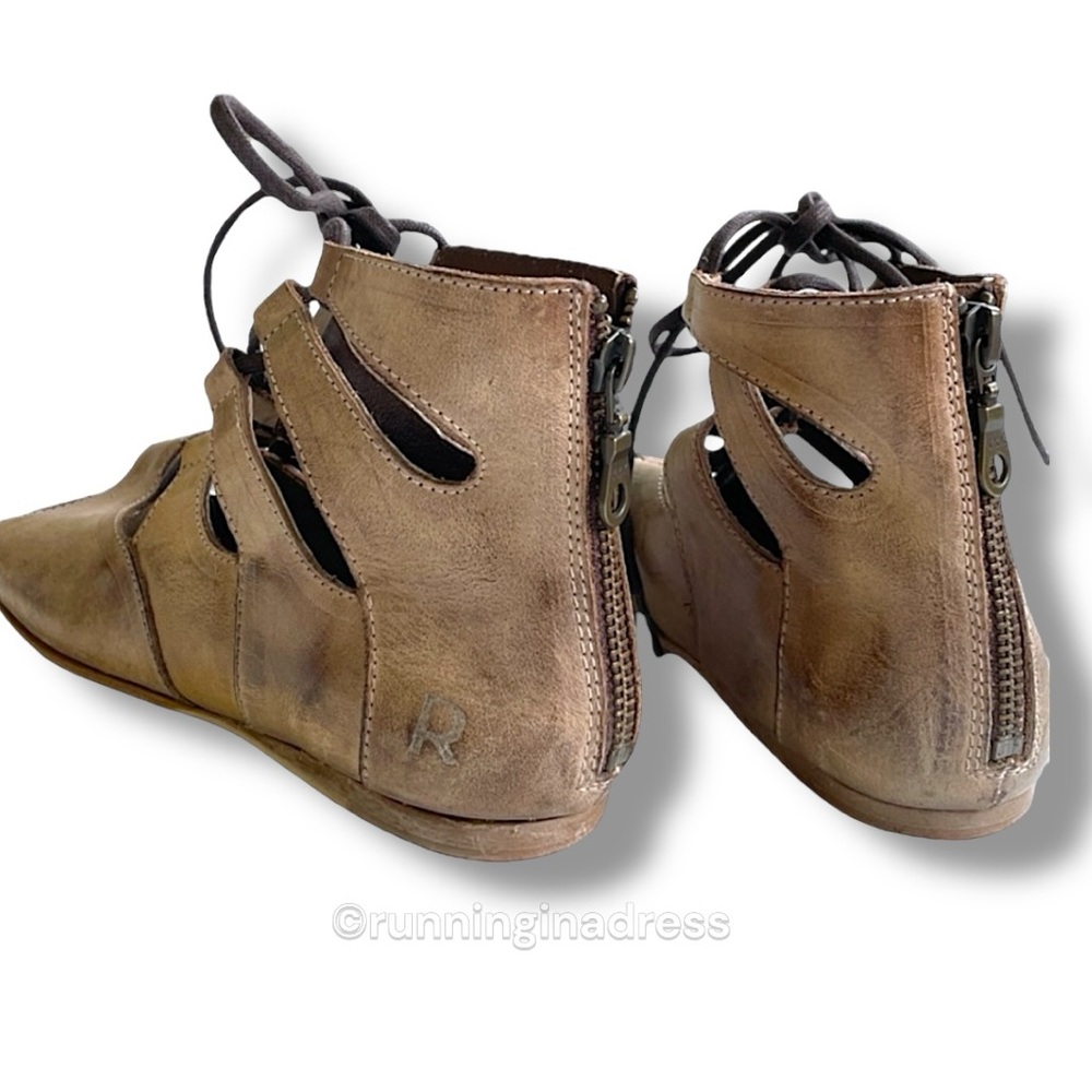 NWT Bed Stu Roan Women’s Winnie Leather Strappy Gladiator Sandal Size 6 In Tan - Picture 9 of 12